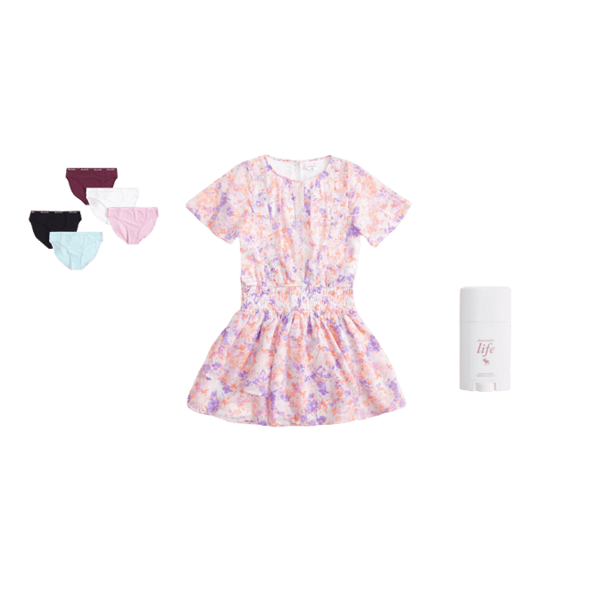 short-sleeve smocked waist mini dress