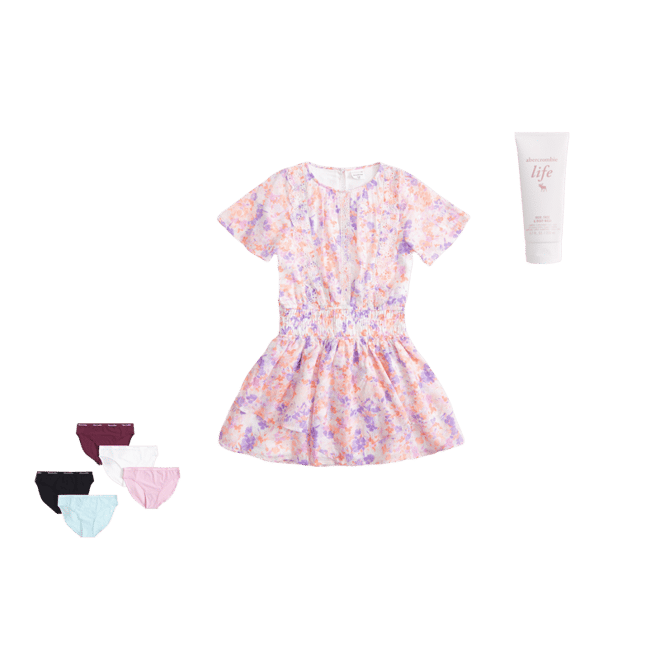 short-sleeve smocked waist mini dress