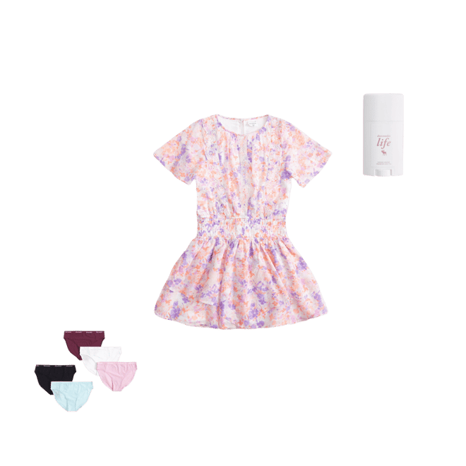 short-sleeve smocked waist mini dress
