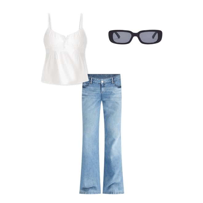 Low-Rise Baggy Wide Leg Jean