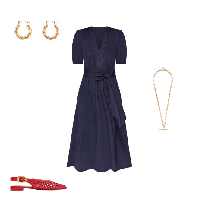 jersey midi dresses with sleeves Monroe Travel Jersey Dress