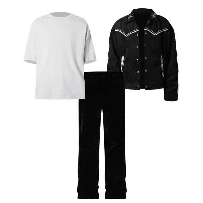 Suede Collared Jacket - Black | mnml | shop now