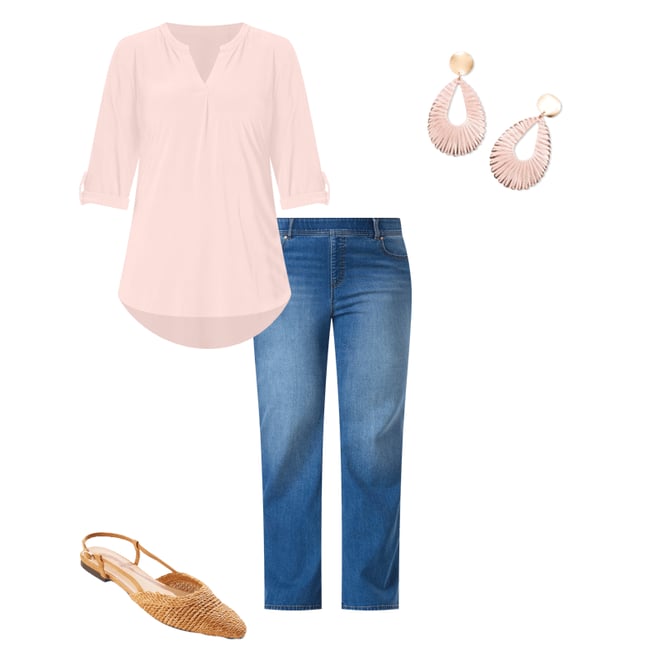  Cato Fashions | Cato Raffia Slingback Flats