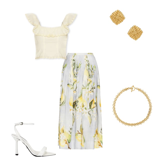 1st bundle featuring 4 items which compliment Amabelle Pintuck Midi Skirt