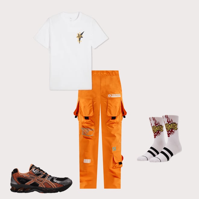 Kloud 9 Nylon Flare Cargo Pants