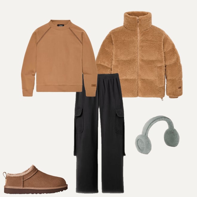 Women's Sheepskin Embroidery Earmuff