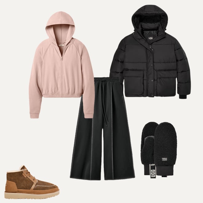UGG® UGGfluff Mitten With Logo Tape for Women | UGG®