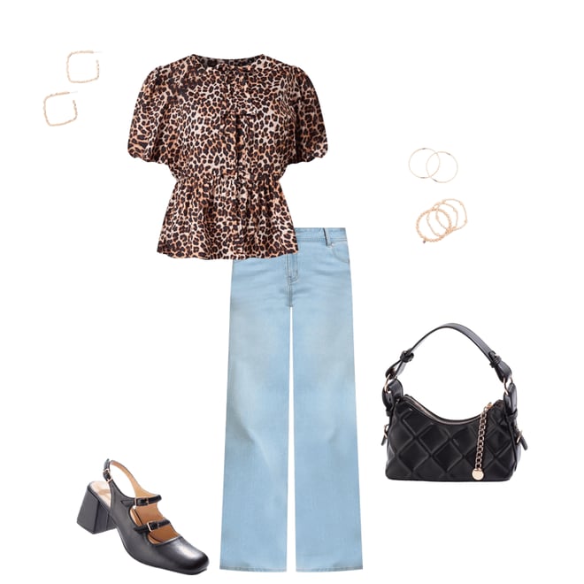  Cato Fashions | Cato Triple Tie Animal Print Top