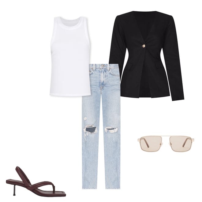 3rd bundle featuring 4 items which compliment Sara Super High Rise Slim Straight Jeans