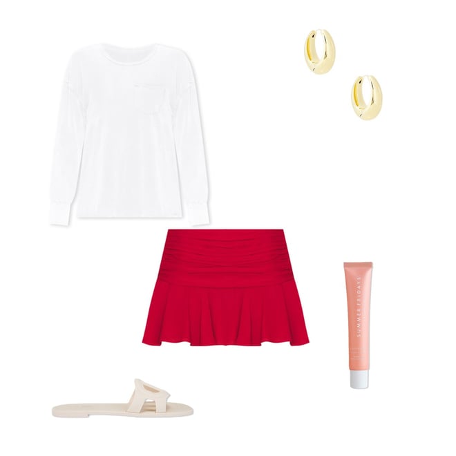 LOBA Monica Mini Skirt in Red REVOLVE