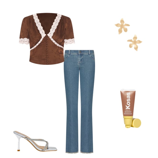 Samantha Lace Up Jeans