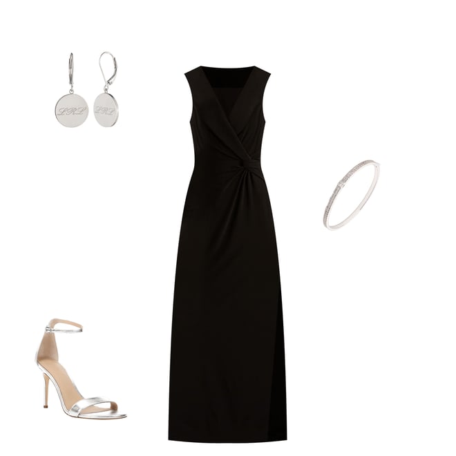 お値下げ‼️LAUREN RALPH LAUREN evening マキシ丈 Lauren Ralph Lauren Metallic Sleeveless Side-Slit Gown - Macy's