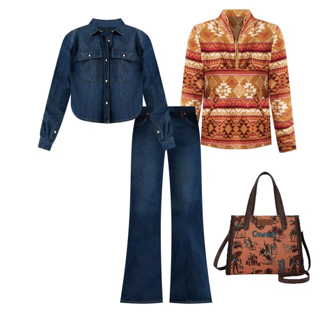 Women's 70's Flare Jean in Whirlpool