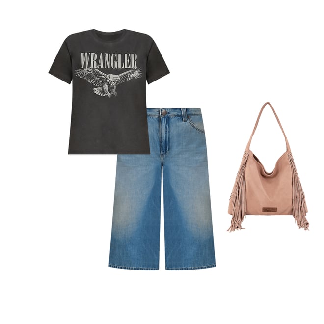 Women's Denim Culotte in Shimmerstone