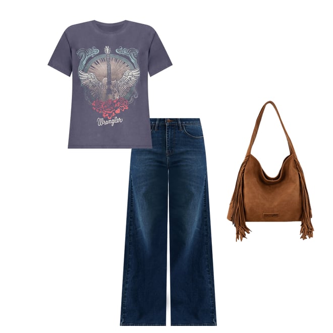Women's High Rise Wide Leg Jean in Clover