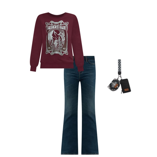 Women's Wrangler Graphic Crew Sweatshirt in Port Royale