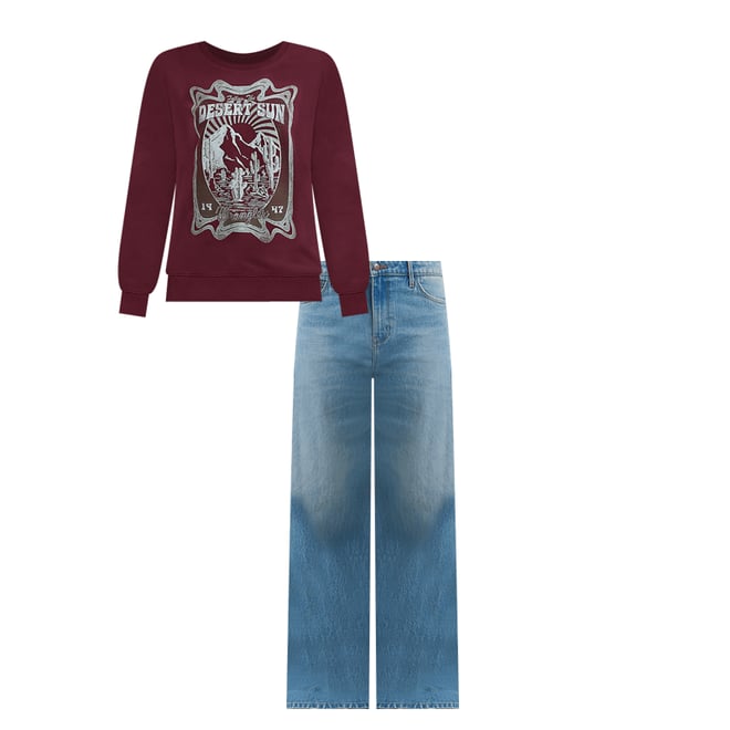 Women's Wrangler Graphic Crew Sweatshirt in Port Royale