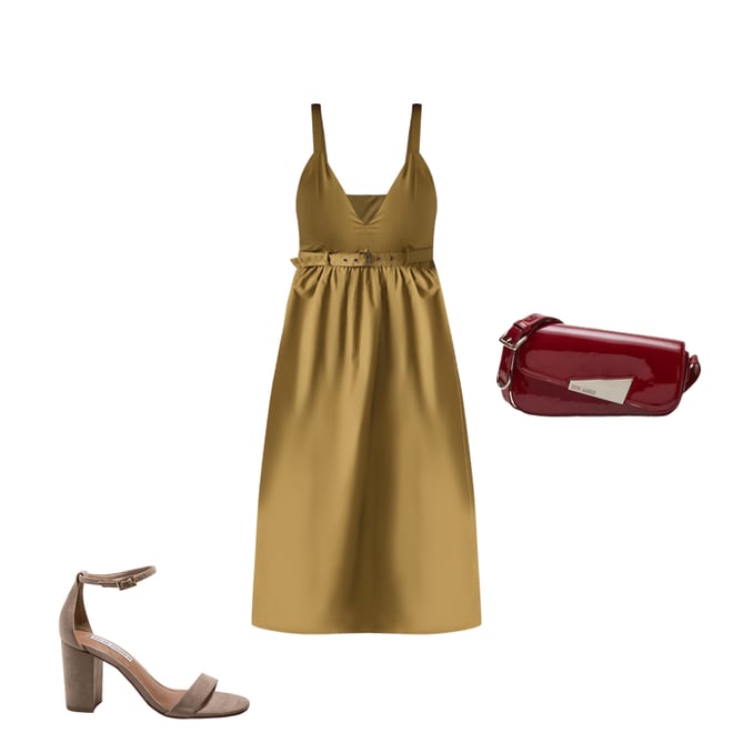 JUNO Olive Midi Flowy Dress Women's Designer Dresses – Steve