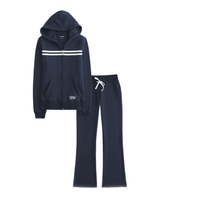 Striped 1998 Graphic Zip-Up Hoodie