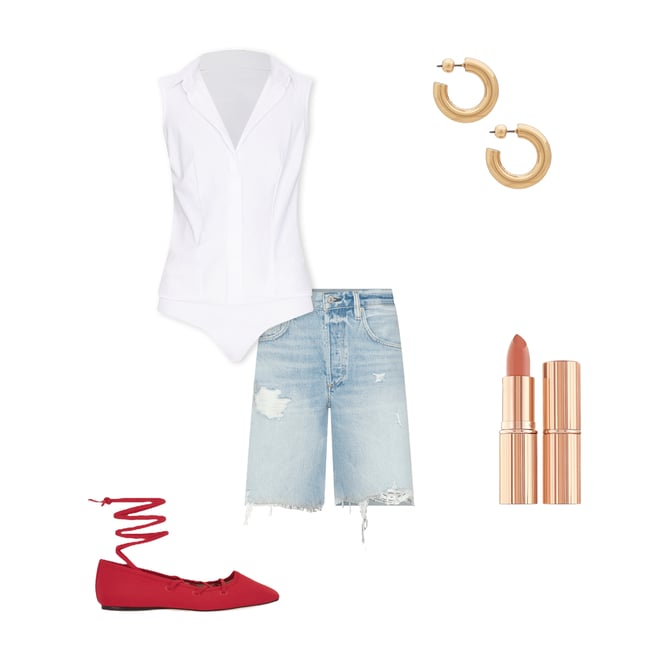 2nd bundle featuring 4 items which compliment Classic Sleeveless Button Down Bodysuit