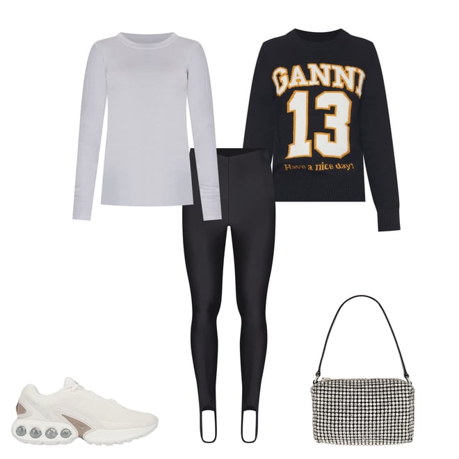 1st bundle featuring 4 items which compliment Graphic Baseball Crewneck