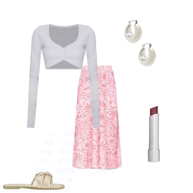1st bundle featuring 4 items which compliment Rib Button Through Crop Top
