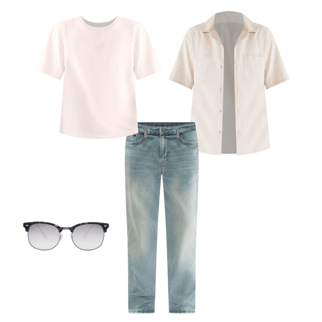 Short Sleeve Textured Shirt