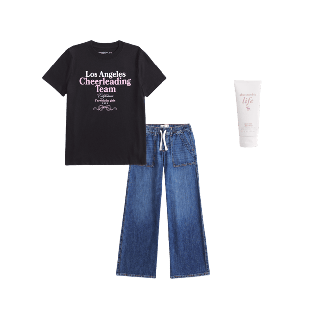 low rise baggy pull-on jeans