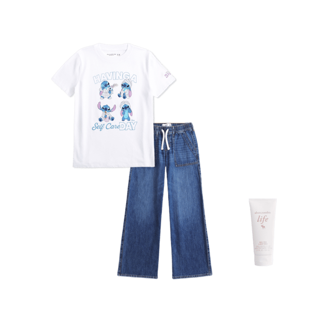 low rise baggy pull-on jeans