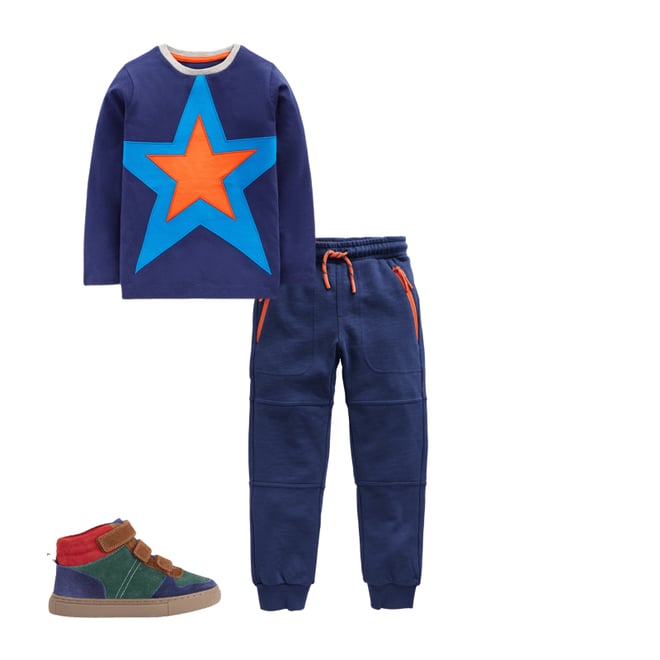 Ex Mini Boden Boy's Full Length Warrior Knee Joggers In Olive - Foto 3