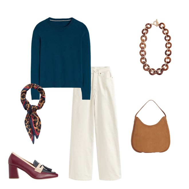 5th bundle featuring 5 items which compliment Emilia Cotton Crew Sweater-Harbour Blue