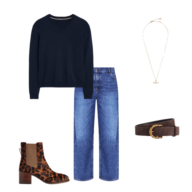 1st bundle featuring 4 items which compliment Emilia Cotton Crew Jumper-Navy