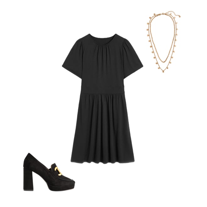 2nd bundle featuring 2 items which compliment Louisa Short Jersey Dress-Black