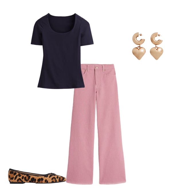 6th bundle featuring 3 items which compliment Double Layer Scoop T-shirt-Navy