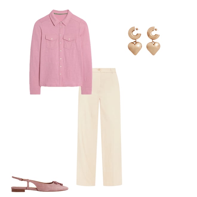5th bundle featuring 3 items which compliment Amy Jersey Shirt-Formica Pink