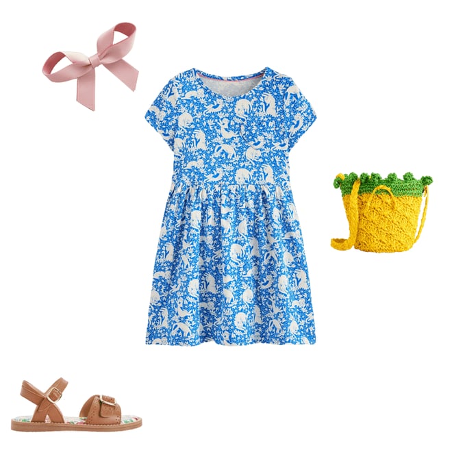 3rd bundle featuring 3 items which compliment Heart Pocket Fun Jersey Dress-Kingfisher Blue Kitten Meadow