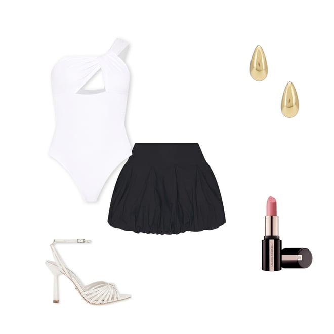 3rd bundle featuring 4 items which compliment Jimena One Shoulder Bodysuit