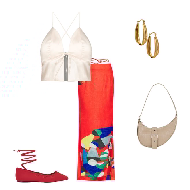 3rd bundle featuring 4 items which compliment Isla Satin Top