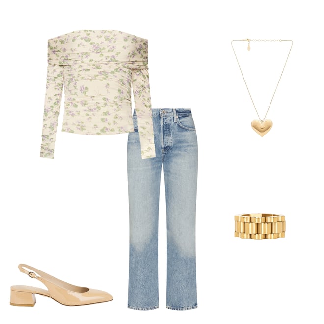 3rd bundle featuring 4 items which compliment Off Shoulder Wrap Top