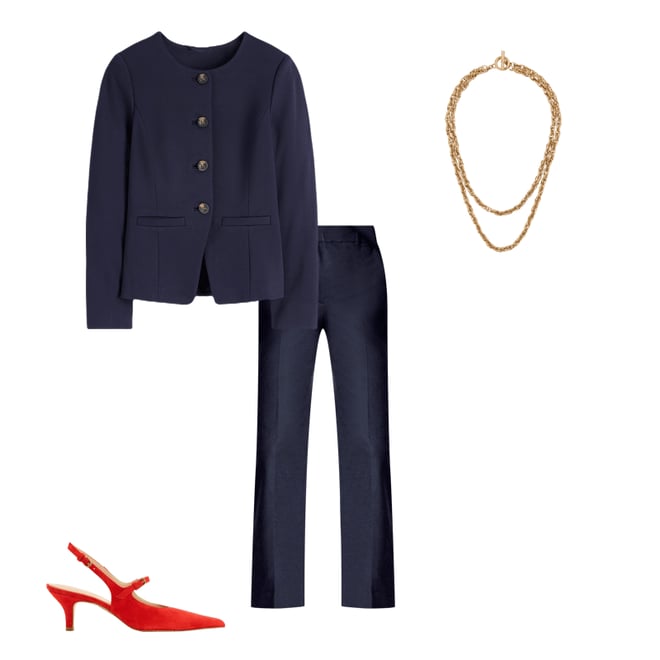 1st bundle featuring 3 items which compliment Mary Jane Slingback Heel-Post Box Red