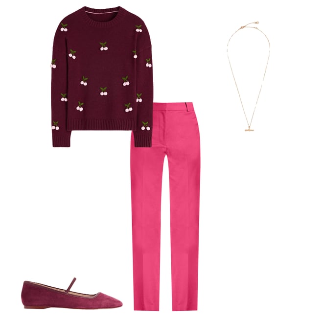 1st bundle featuring 3 items which compliment Canonbury 7/8 Pants-Bright Cherry