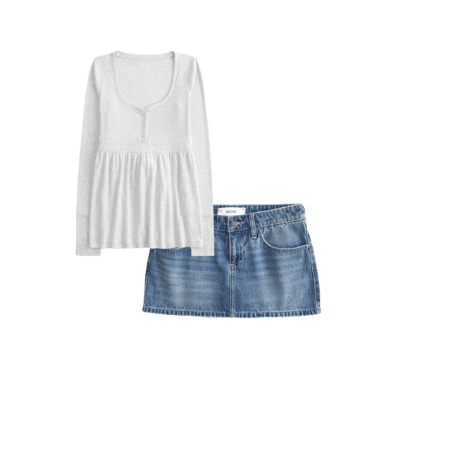 Tie-Back Henley Babydoll Top