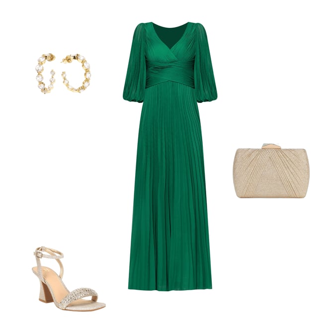 Betsy & Adam Petite Size Sheer Matte Jersey 3/4 Puff Sleeve