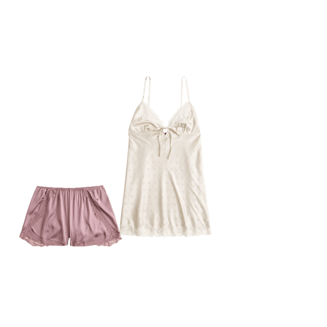 Jacquard Lace and Satin Nightie