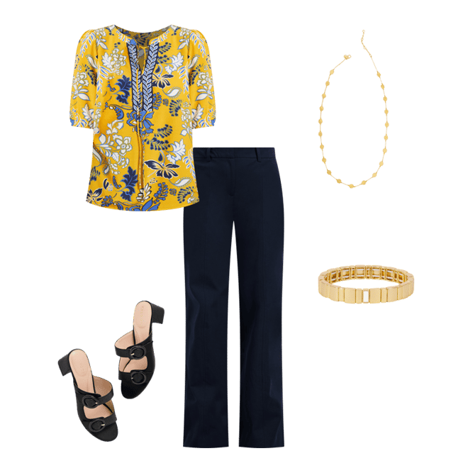 Tie Neck Top - Flowing Floral | Talbots