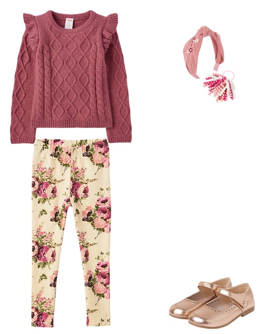 3rd bundle featuring 3 items which compliment Girls Floral Leggings