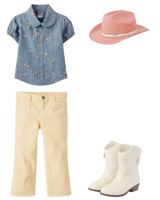 2nd bundle featuring 3 items which compliment Girls Floral Cowgirl Boots