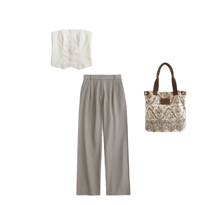 Strapless Cropped Tailored Vest