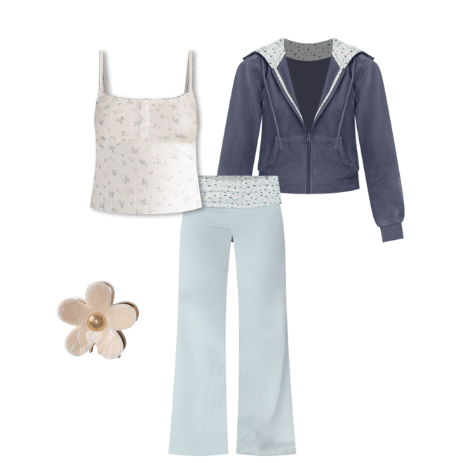 Demetra for Aero Floral Fold-Over Sleep Pants