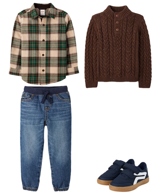 Boys Pull On Jogger Jeans - Little Essentials - Blue